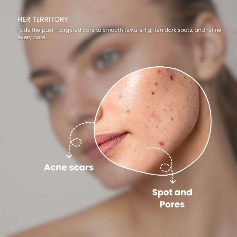 Fade the past—targeted care to smooth texture, lighten dark spots, and refine every pore.